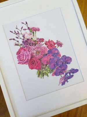 Tropical Bouquet Drawing Tropical Bouquet Drawing. A Modern take on flower preservation